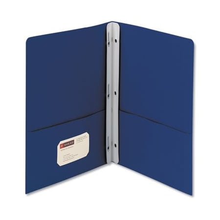 Smead Smead, 2-Pocket Folder W/tang Fastener, Letter, 1/2in Cap, Dark Blue, 25PK 88054